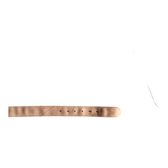 3G Buckles Camel Light Tan Suede Leather Belt 1.5" 28-31 Snap-On with Gemstone - Picture 5 of 15